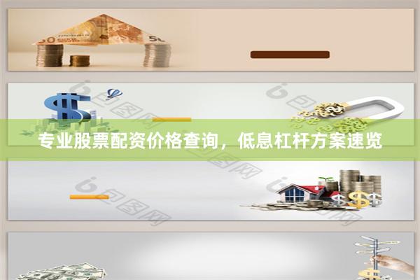 专业股票配资价格查询，低息杠杆方案速览